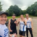 The quartet completed nine parkruns in one day.