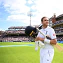 LONDON, ENGLAND - JULY 30: Stuart Broad of England walks out to bat in his last test match, after announcing his retirement from cricket yesterday prior to Day Four of the LV= Insurance Ashes 5th Test Match between England and Australia at The Kia Oval on July 30, 2023 in London, England. (Photo by Gareth Copley/Getty Images)