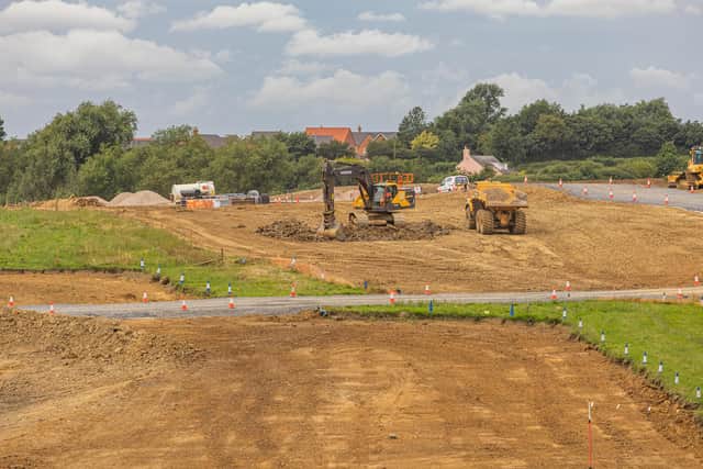 Work continues to prepare the land for the aggregate and tarmac to be laid down for Melton's NEMMDR