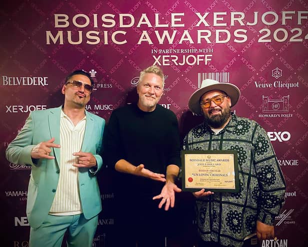 Fun Lovin' Criminals were named Live Band of The Year at the Boisdale Music Awards in September.