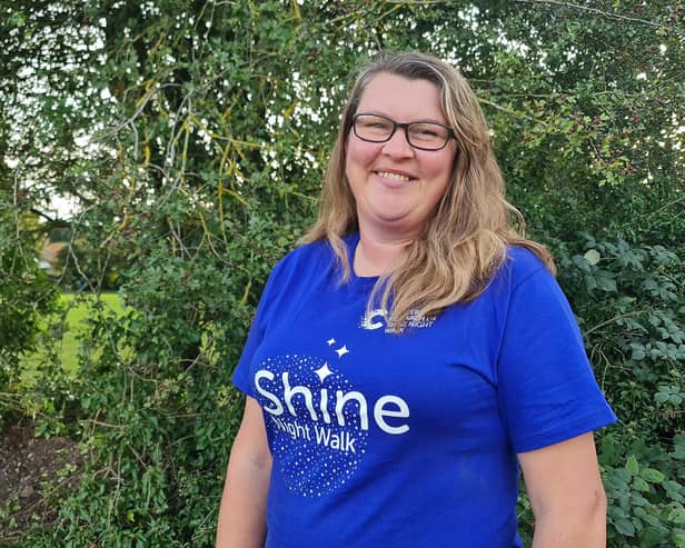 Cancer survivor Sarah Fenby, who will start Cancer Research UK’s Shine Night Walk later this month
