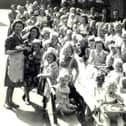 Families celebrate VE Day in May 1945 in Egerton Road in Melton Mowbray