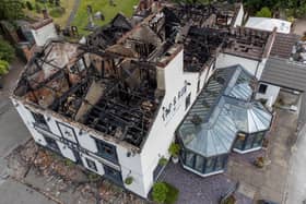 The burned out shell of the Tap and Run pub, at Upper Broughton, after Saturday's fire
PHOTO: Tap and Run