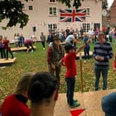 Young competitors battle it out at a  previous edition of the Vale Conker Championships at Long Clawson