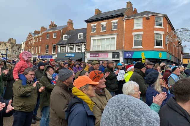 Protesting farmers take over Melton Mowbray town centre today