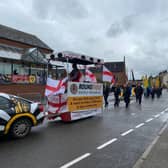 Melton Round Table leads the St George's Day Parade from Thorpe End