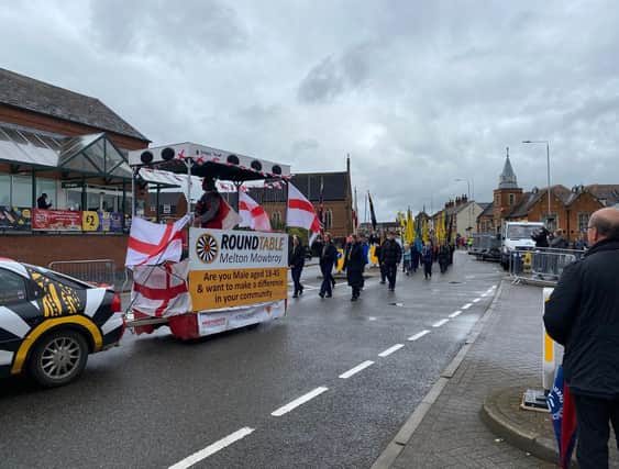 Melton Round Table leads the St George's Day Parade from Thorpe End