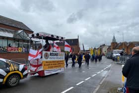 Melton Round Table leads the St George's Day Parade from Thorpe End