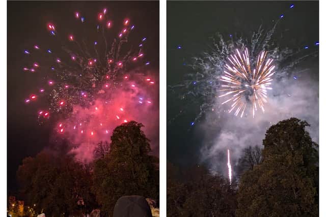The spectacular fireworks light up the sky above Melton's Play Close Park on Friday night IMAGE Kevin Horler