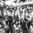 Members of B Company of 156 Battalion pictured at Newport Lodge ahead of their deployment to Arnhem in 1944