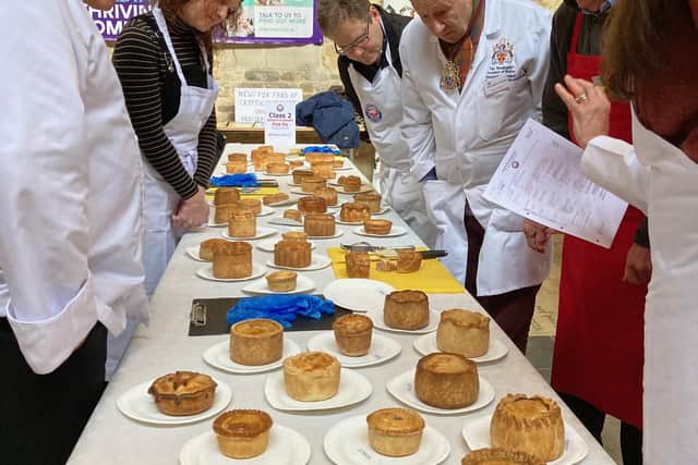 Judges assess tasty treats at British Pie Awards