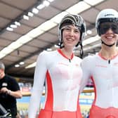Sophie Unwin and Georgia Holt of Team England, who won a silver medal at the Commonwealth Games today  (Photo by Justin Setterfield/Getty Images)