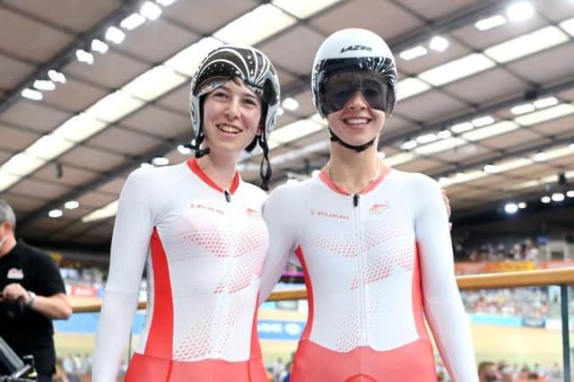 Sophie Unwin and Georgia Holt of Team England, who won a silver medal at the Commonwealth Games today  (Photo by Justin Setterfield/Getty Images)