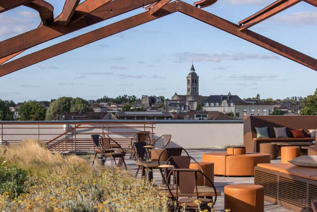 A view of Cognac from the hotel roof terrace