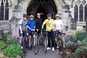 Cyclists taking part in last year's annual Ride+Stride fundraiser for Leicestershire churches