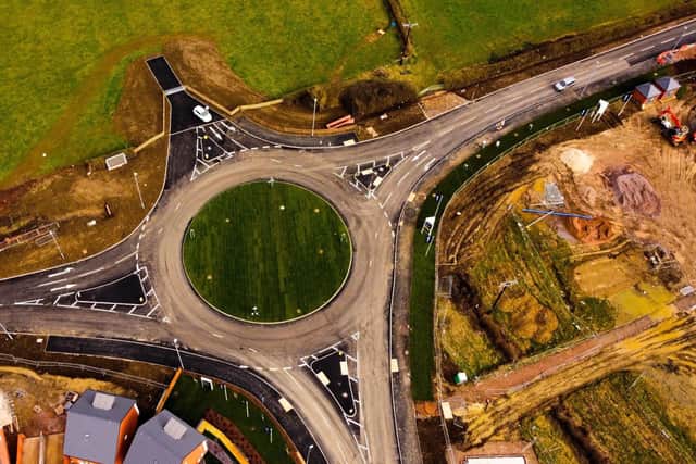 A drone image of the new roundabout off Scalford Road, Melton
PHOTO MICHAEL RILEY