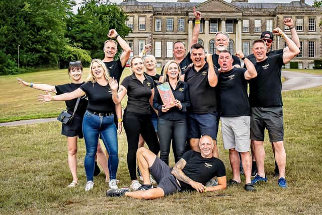 The Woodcote Events Team celebrate their award win at Ragley Hall, during the ABR Festival 2025.
