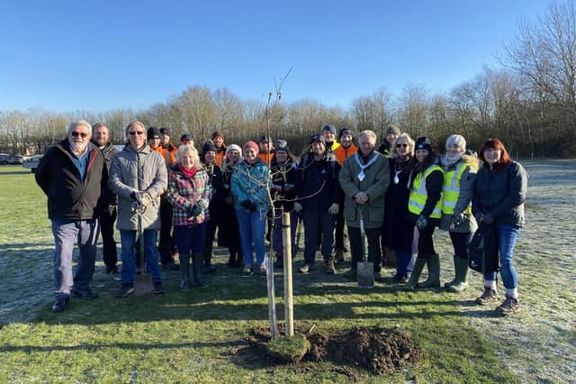 Flashback to 2024: volunteers who planted 500 saplings for a new community woodland at Kirby Fields in Melton