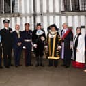 The new Leicestershire High Sheriff, Stephen Bryan JP (fifth from right), is appointed at the Guildhall in Leicester IMAGE David Morcom Photography 07860 832478