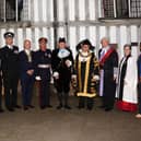The new Leicestershire High Sheriff, Stephen Bryan JP (fifth from right), is appointed at the Guildhall in Leicester IMAGE David Morcom Photography 07860 832478