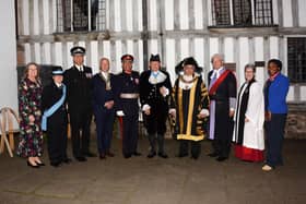 The new Leicestershire High Sheriff, Stephen Bryan JP (fifth from right), is appointed at the Guildhall in Leicester IMAGE David Morcom Photography 07860 832478