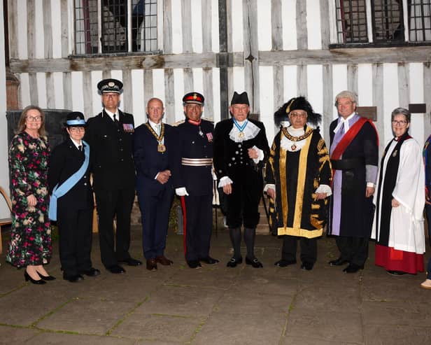 The new Leicestershire High Sheriff, Stephen Bryan JP (fifth from right), is appointed at the Guildhall in Leicester IMAGE David Morcom Photography 07860 832478