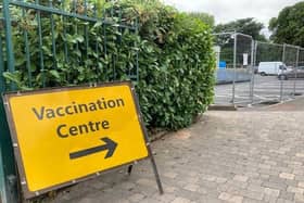 The Covid vaccination centre in Burton Street, Melton Mowbray