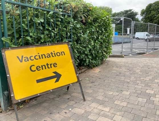 The Covid vaccination centre in Burton Street, Melton Mowbray
