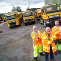 From left: Chris Green, head of service for Highways Operations, Councillor Ozzy O'Shea, cabinet member for highways and transport, and Tom Vesty, Highway Works Manager