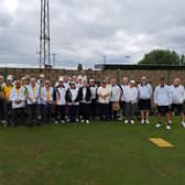Players for Holwell Sports Bowls Club v Birstall Bowls Club
