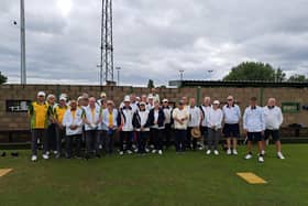 Players for Holwell Sports Bowls Club v Birstall Bowls Club