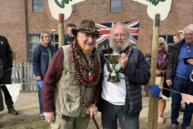 The Prince Conker Award being presented to Steve Tunnicliffe