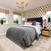 A typical bedroom in a Barratt Homes property at Grange View