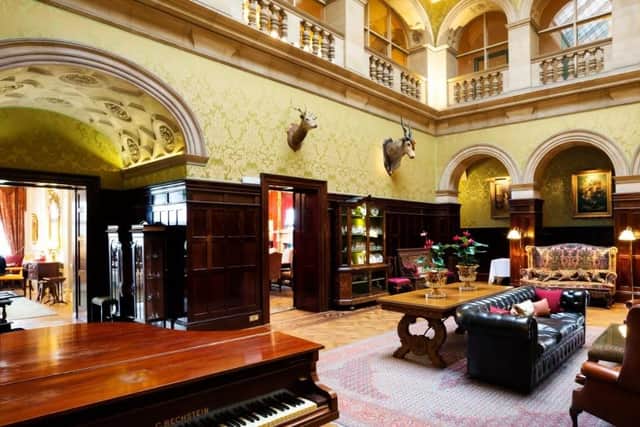 One of the impressive ground floor rooms at Stapleford Park