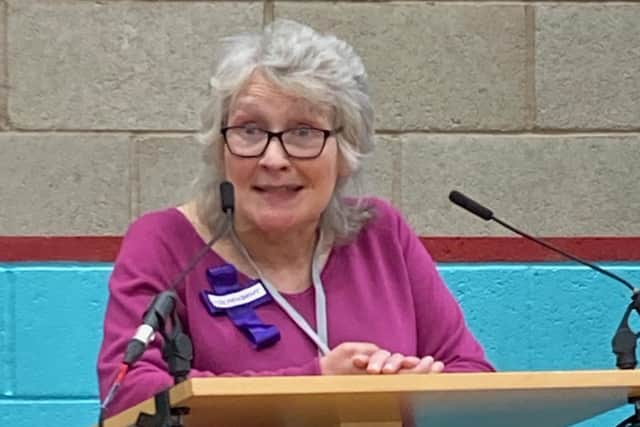 Marilyn Gordon (Ind) makes her acceptance speech today after being elected in Melton Dorian ward