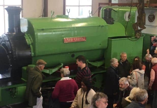 The restored Lord Granby steam loco at its Stathern Lodge workshop