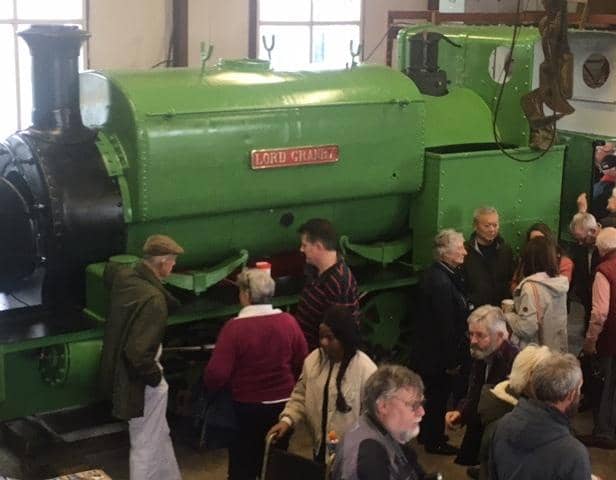 The restored Lord Granby steam loco at its Stathern Lodge workshop