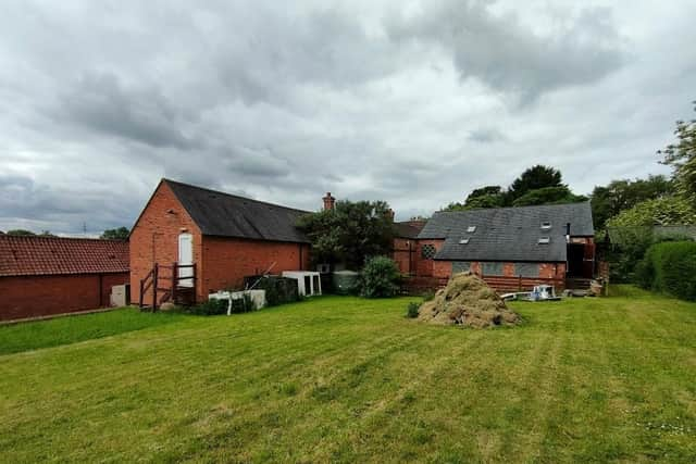 The Pig Sty lot, formerly part of the Websters Dairy site, at Saxelby, which is going up for auction