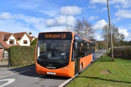 The Centrebus 19 service which will run between Nottingham and Melton Mowbray from November 2