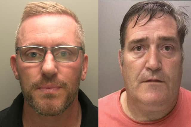 Darren Wykes (left) George Quinn have been sentenced after a two-year fraud spree PHOTO Lincolnshire Police