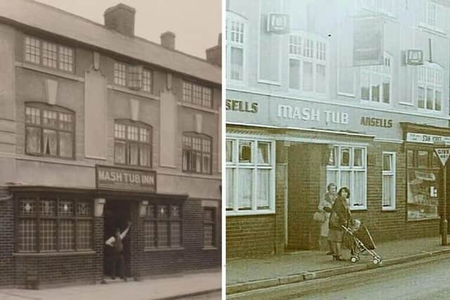 The Mash Tub in Melton Mowbray pictured in the early 1900s (left) and in the 1970s
