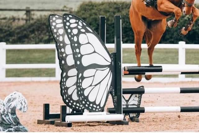 Thieves steal showjumping equipment from Vale View Equestrian - one of the jumps which was taken
