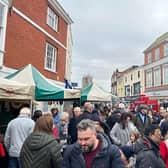The Christmas street market in Melton pictured over the weekend