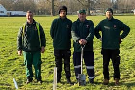 Some of the Melton Mowbray Town Estate gardening team who are working on the parks