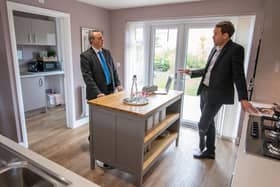 Alberto Costa MP on a tour of the show home with DWH Sales Manager, Charlie Wemyss