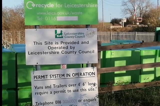Bottesford's waste and recycling centre, which is temporarily closed
