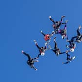 Female skydivers set a new 'head down' formation national record at Skydive Langar
PHOTO ANDREW FORD