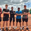 Melton Tennis Club’s Men’s National Club League first team – winners at Loughborough.