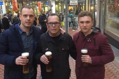 Steve Ingall, who has passed away aged 60, with sons George and Thomas