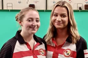 Kat Bowman and Izzy Pym in their England shirts.